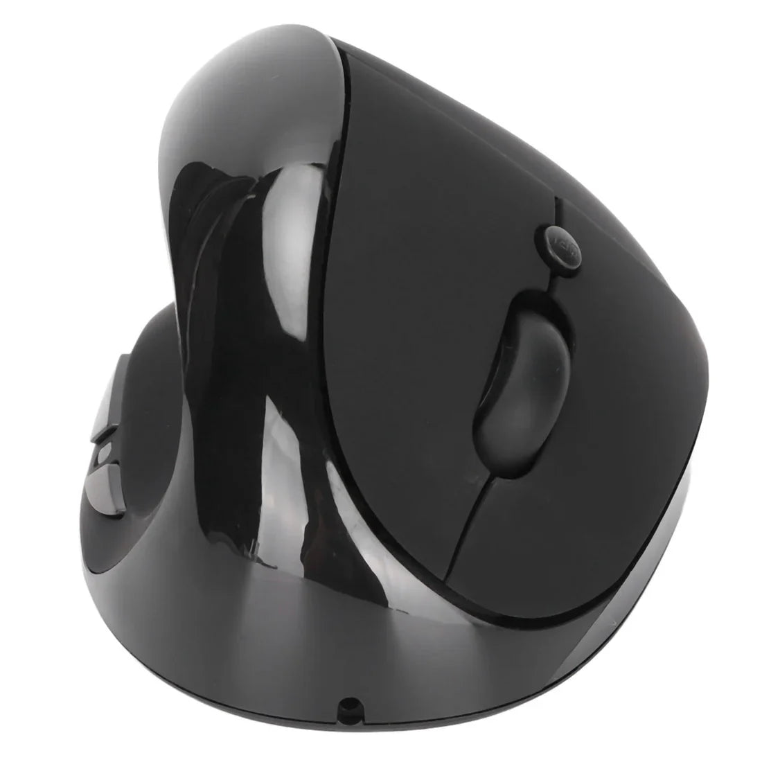 Left Hand Vertical Mouse 2.4G Wireless Vertical Ergonomic Mouse Rechargeable Mouse with USB Adapter Adjustable DPI for PC Black